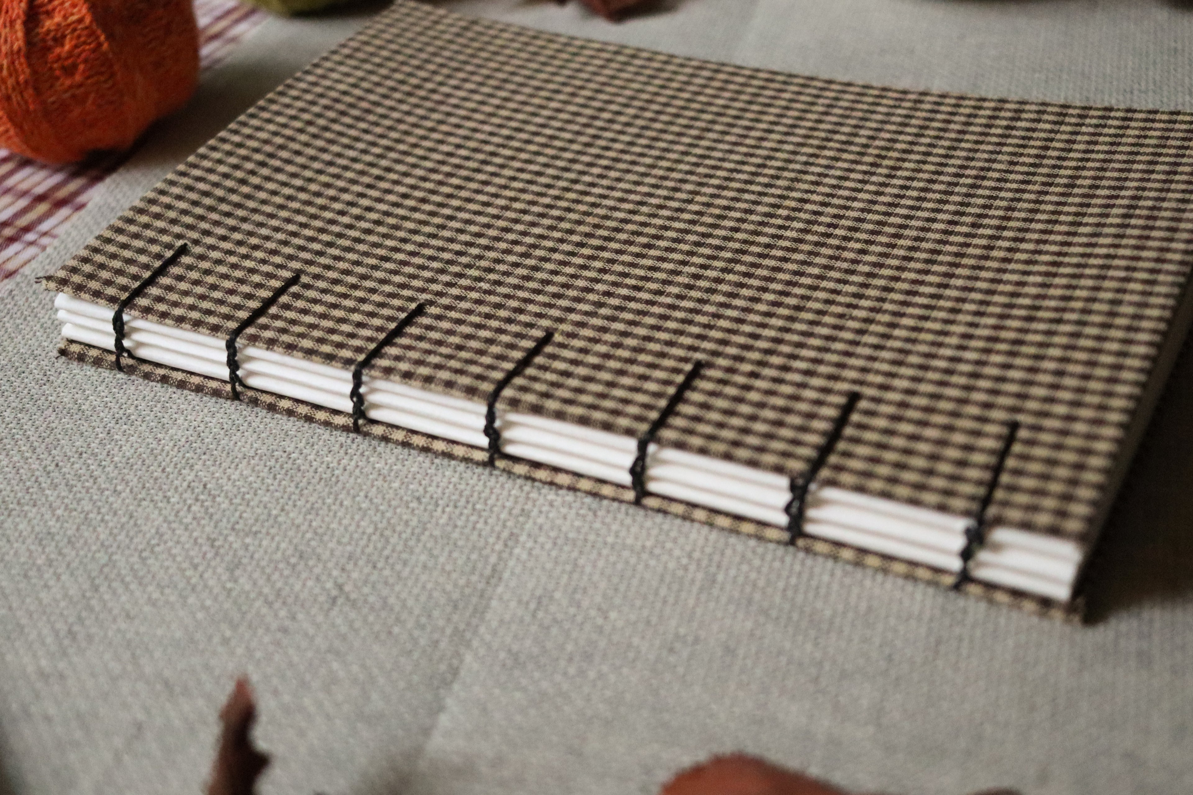 Sketchbook No. 1 – 6x9" Handmade Watercolor Sketchbook, Fall Plaid Collection