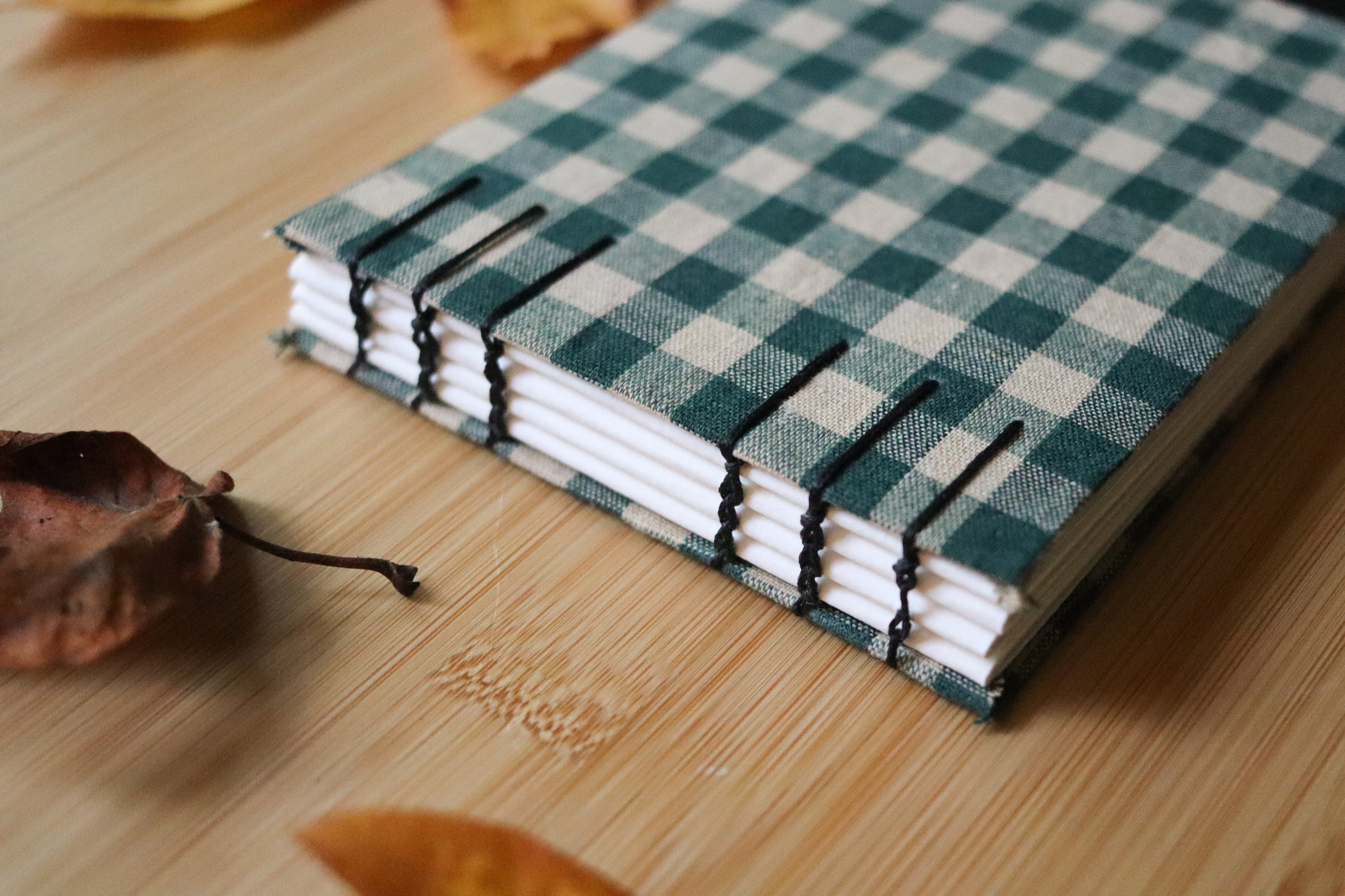 Sketchbook No. 3 – 6x4.5" Handmade Watercolor Sketchbook, Fall Plaid Collection