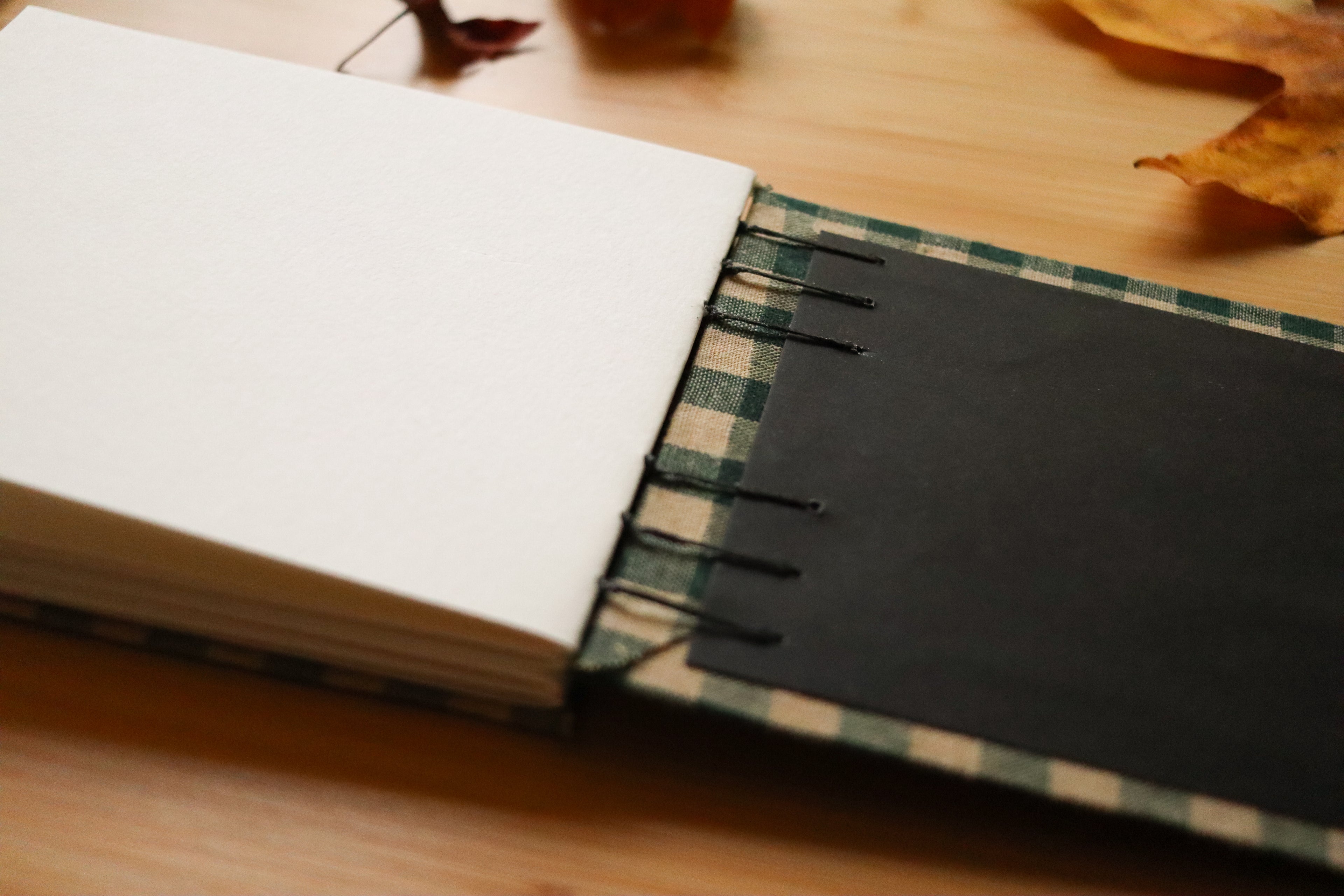 Sketchbook No. 3 – 6x4.5" Handmade Watercolor Sketchbook, Fall Plaid Collection