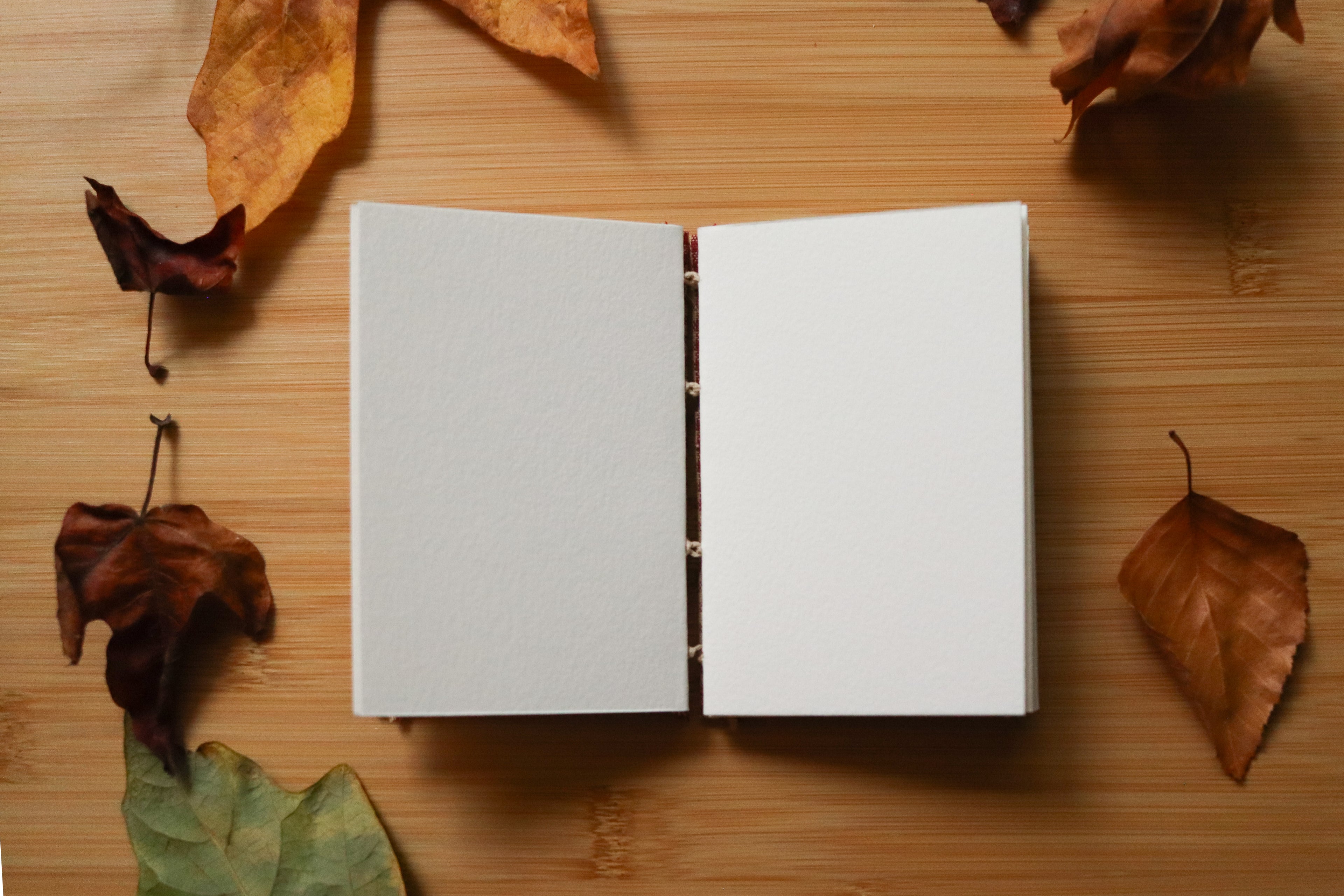 Sketchbook No. 6 – 3x4.5" Handmade Watercolor Sketchbook, Fall Plaid Collection