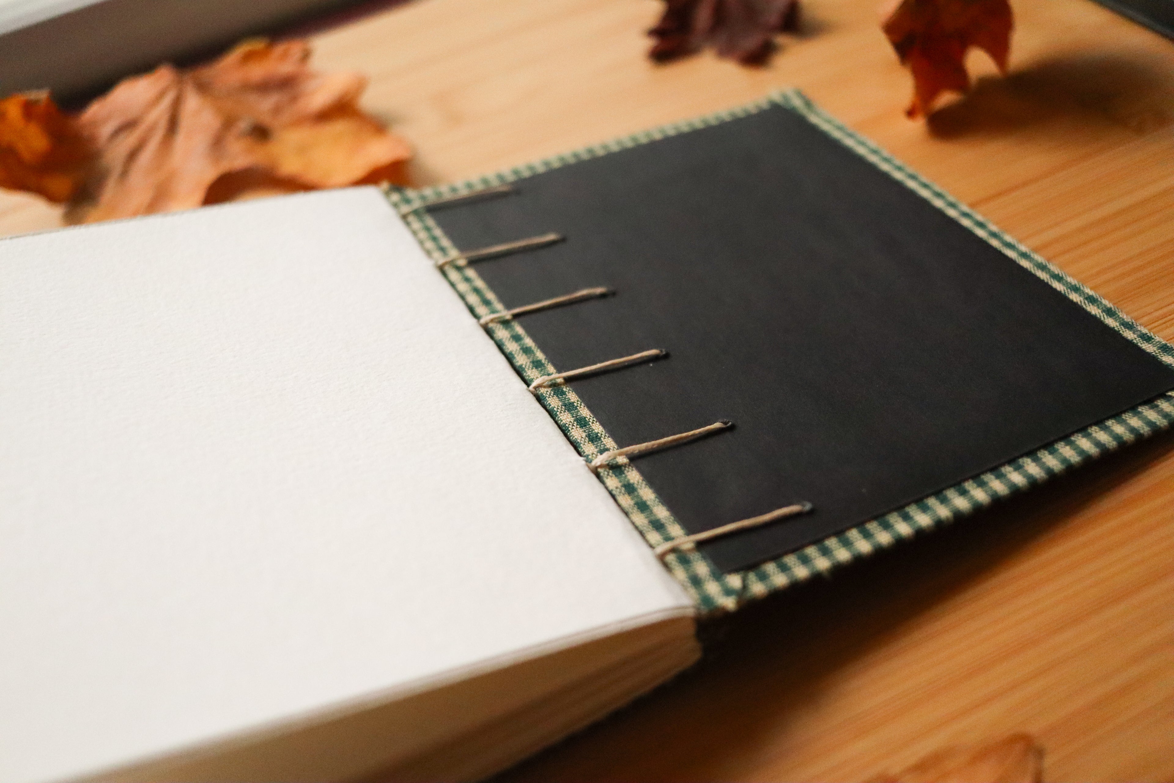 Sketchbook No. 7 – 4.5x6" Handmade Watercolor Sketchbook, Fall Plaid Collection
