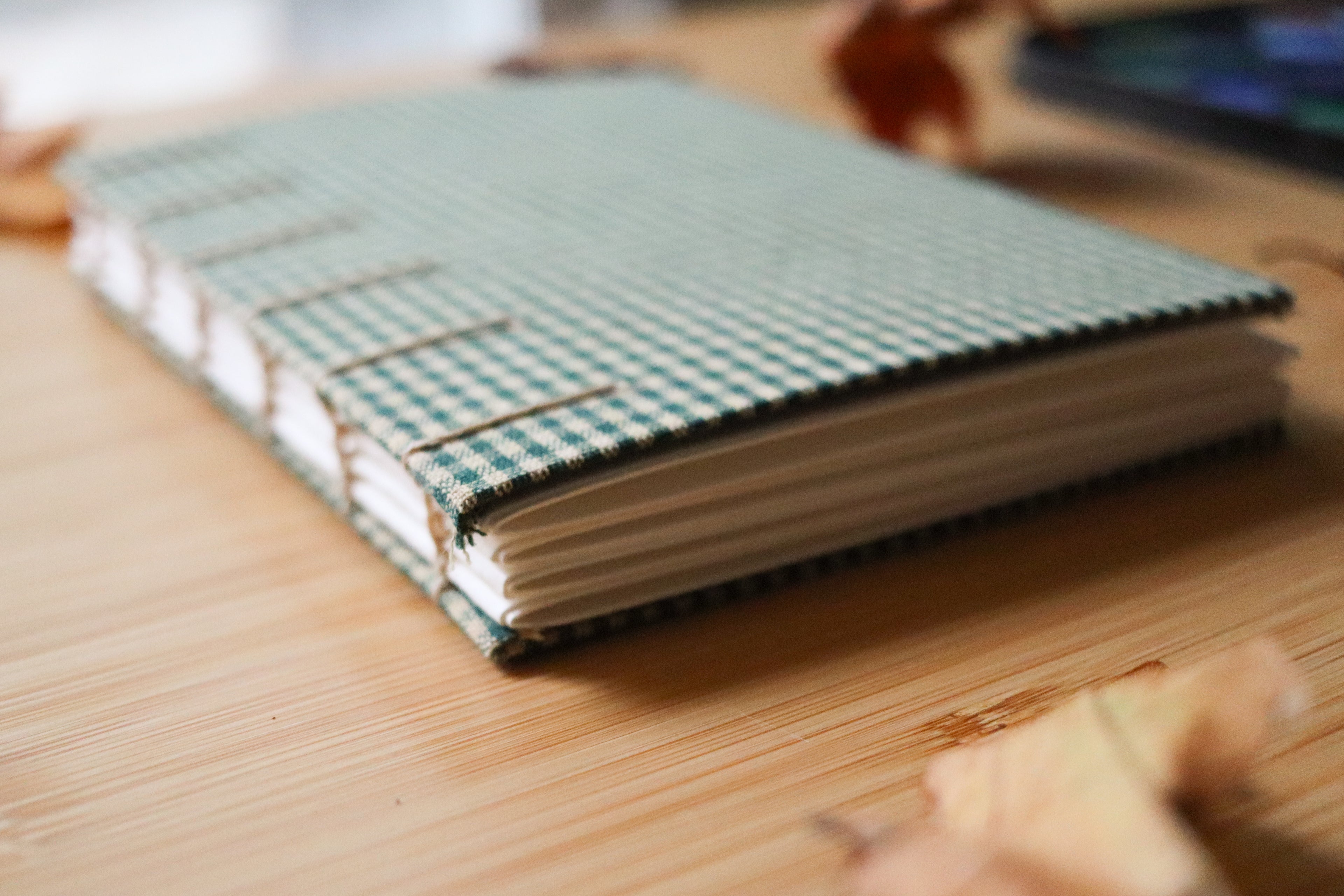 Sketchbook No. 7 – 4.5x6" Handmade Watercolor Sketchbook, Fall Plaid Collection