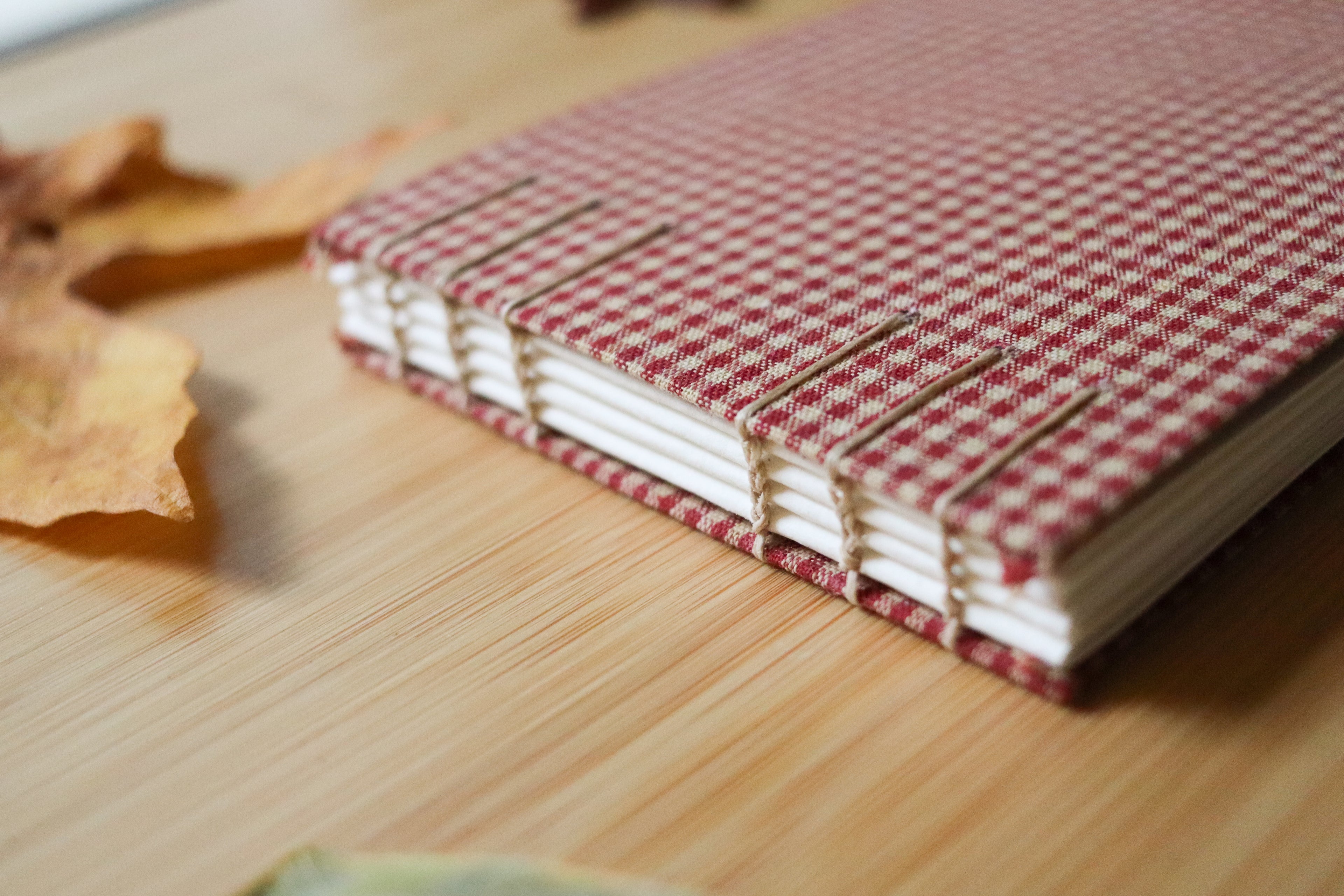 Sketchbook No. 8 – 6x4.5" Handmade Watercolor Sketchbook, Fall Plaid Collection
