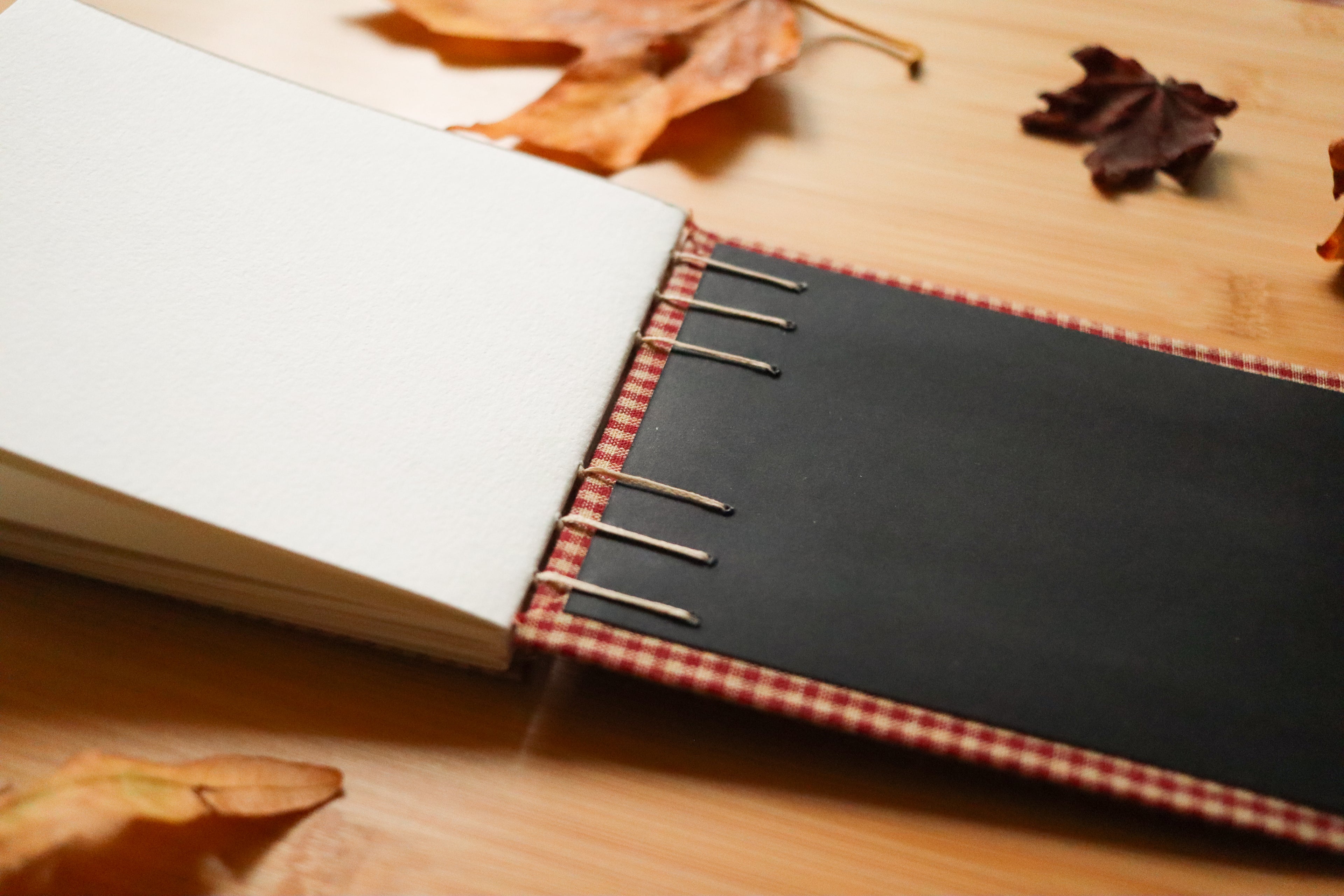 Sketchbook No. 8 – 6x4.5" Handmade Watercolor Sketchbook, Fall Plaid Collection