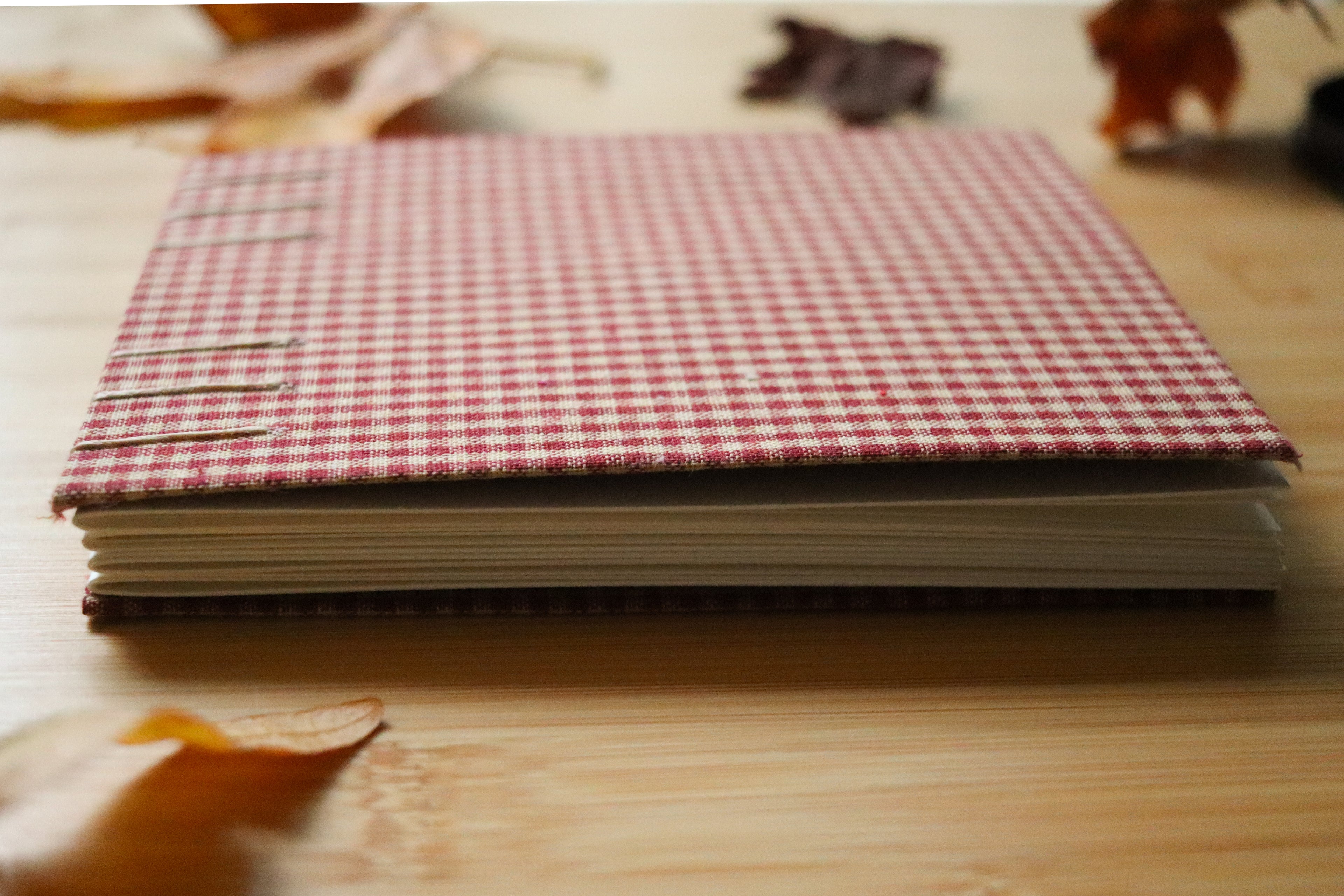 Sketchbook No. 8 – 6x4.5" Handmade Watercolor Sketchbook, Fall Plaid Collection