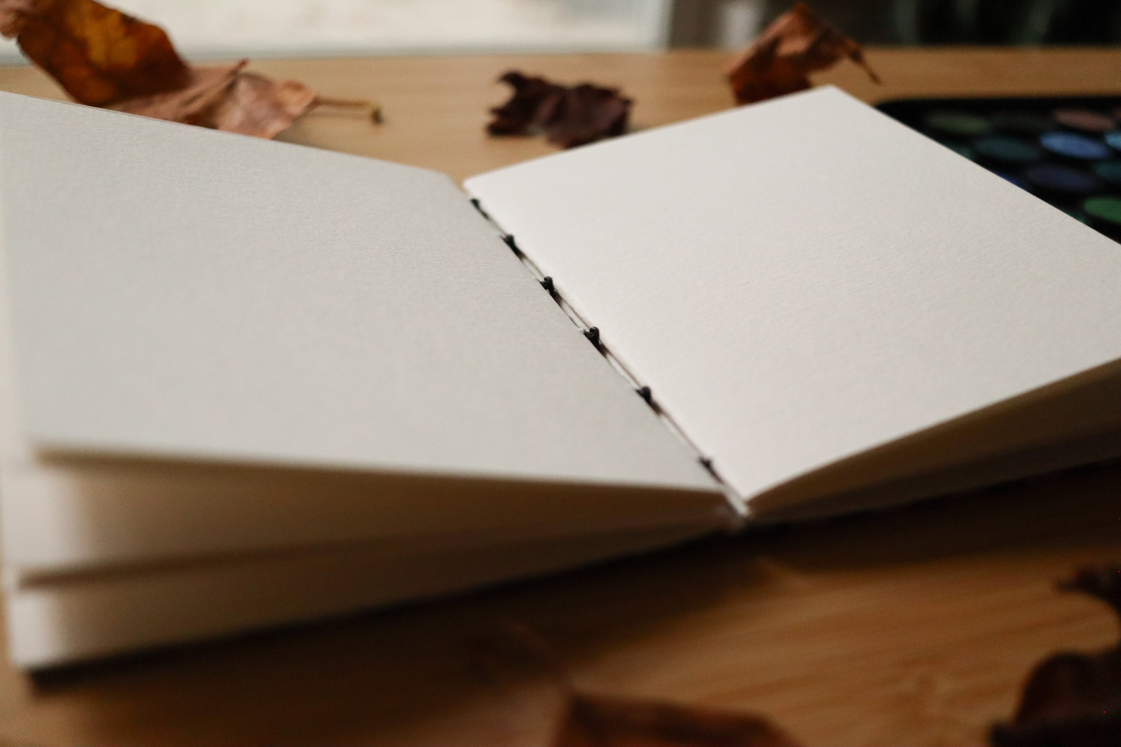 Sketchbook No. 9 – 4.5x6" Handmade Watercolor Sketchbook, Fall Plaid Collection