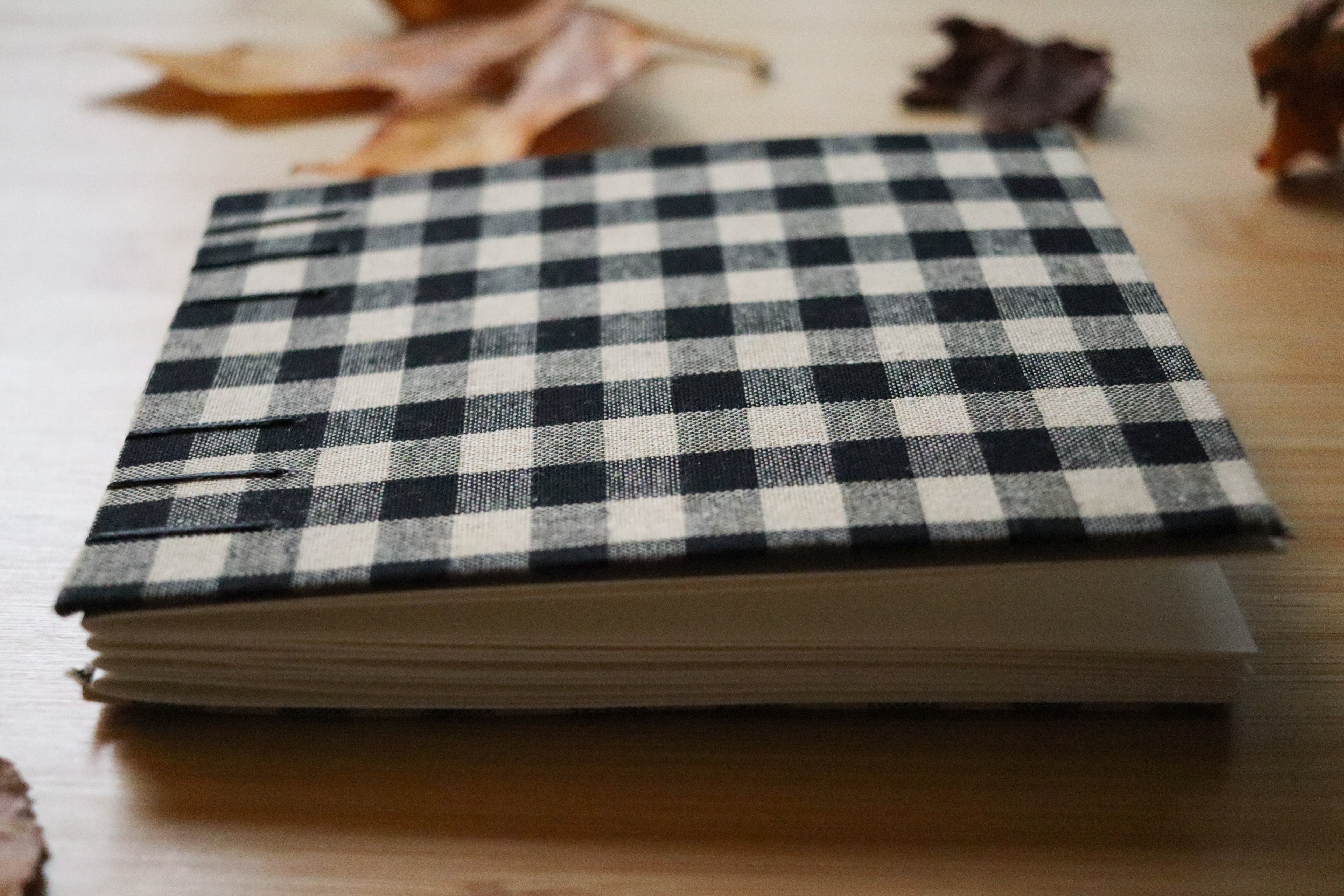 Sketchbook No. 10 – 6x4.5" Handmade Watercolor Sketchbook, Fall Plaid Collection