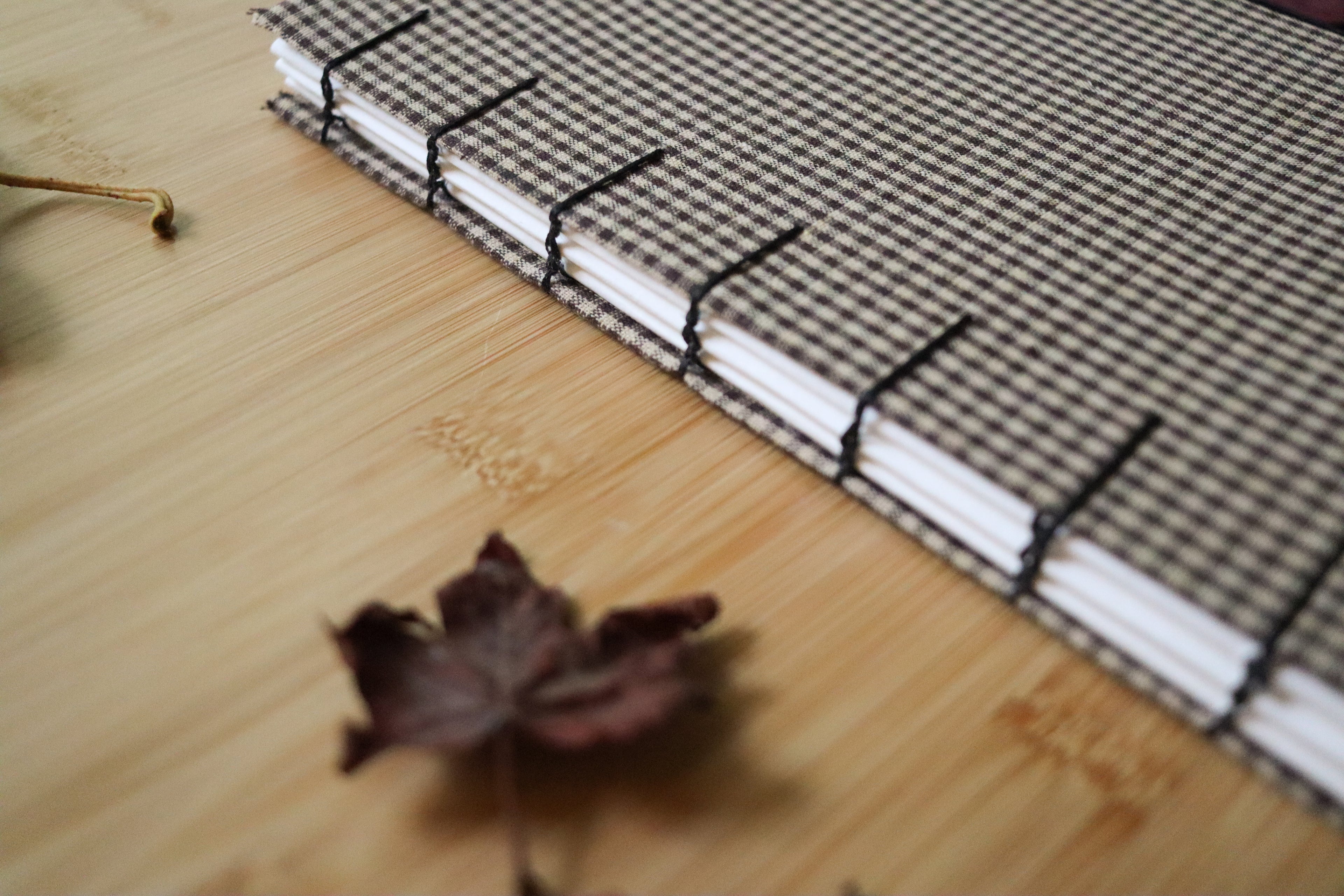 Sketchbook No. 1 – 6x9" Handmade Watercolor Sketchbook, Fall Plaid Collection