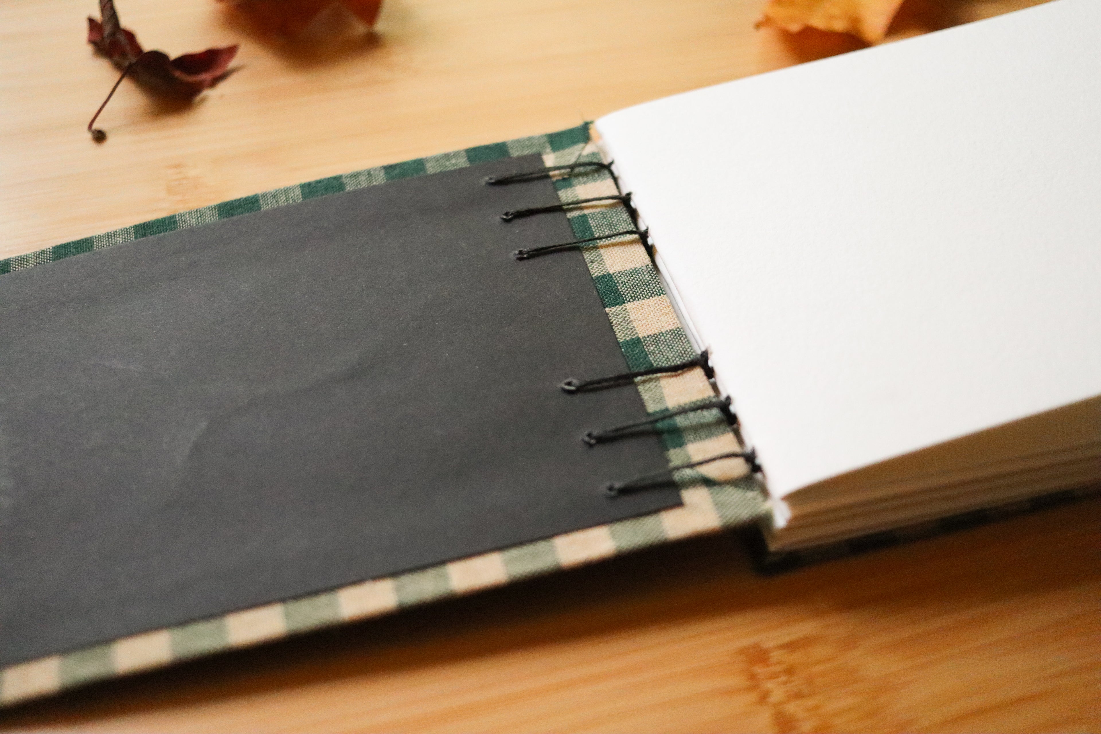 Sketchbook No. 3 – 6x4.5" Handmade Watercolor Sketchbook, Fall Plaid Collection