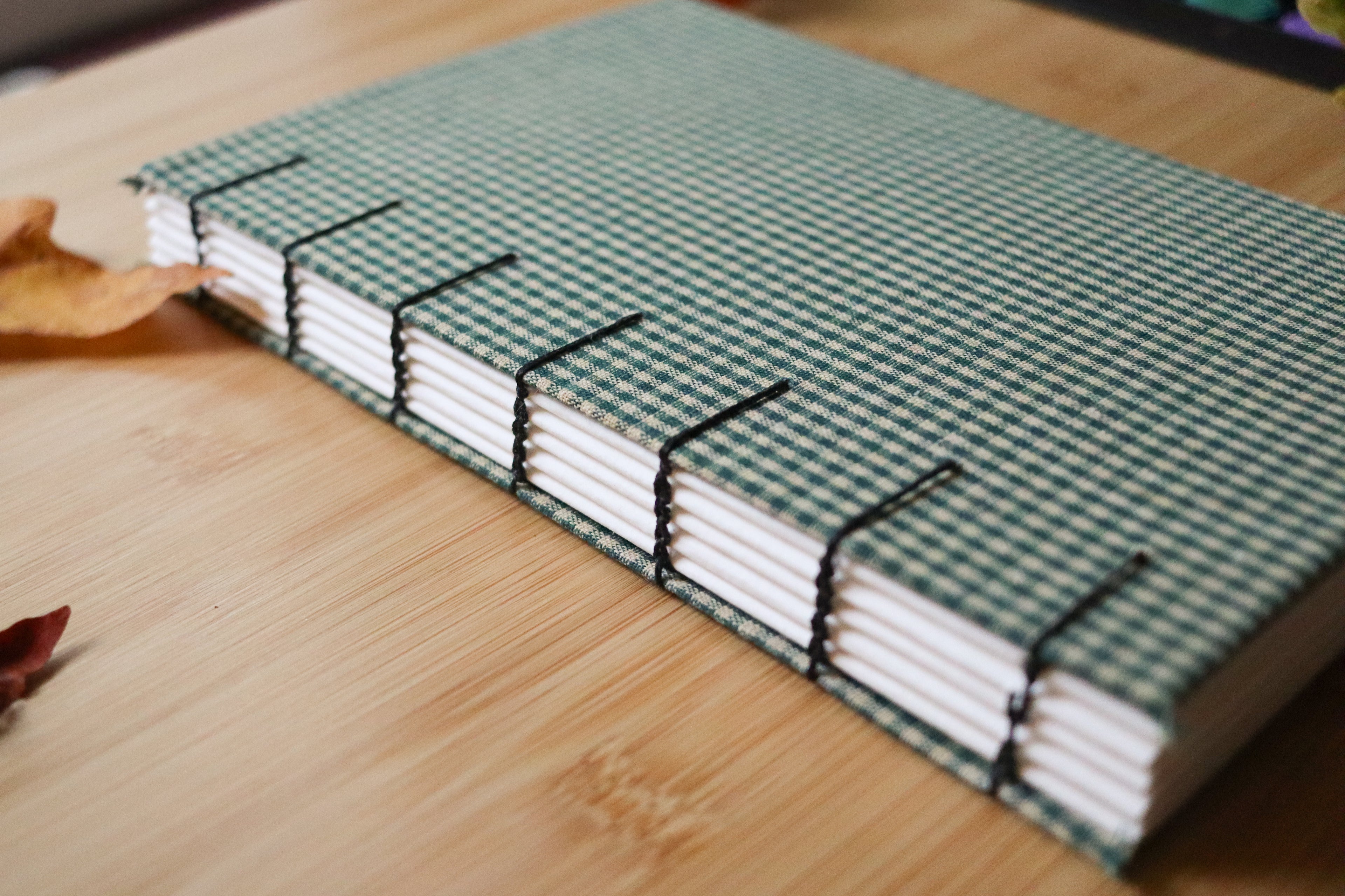 Sketchbook No. 5 – 6x9" Handmade Watercolor Sketchbook, Fall Plaid Collection