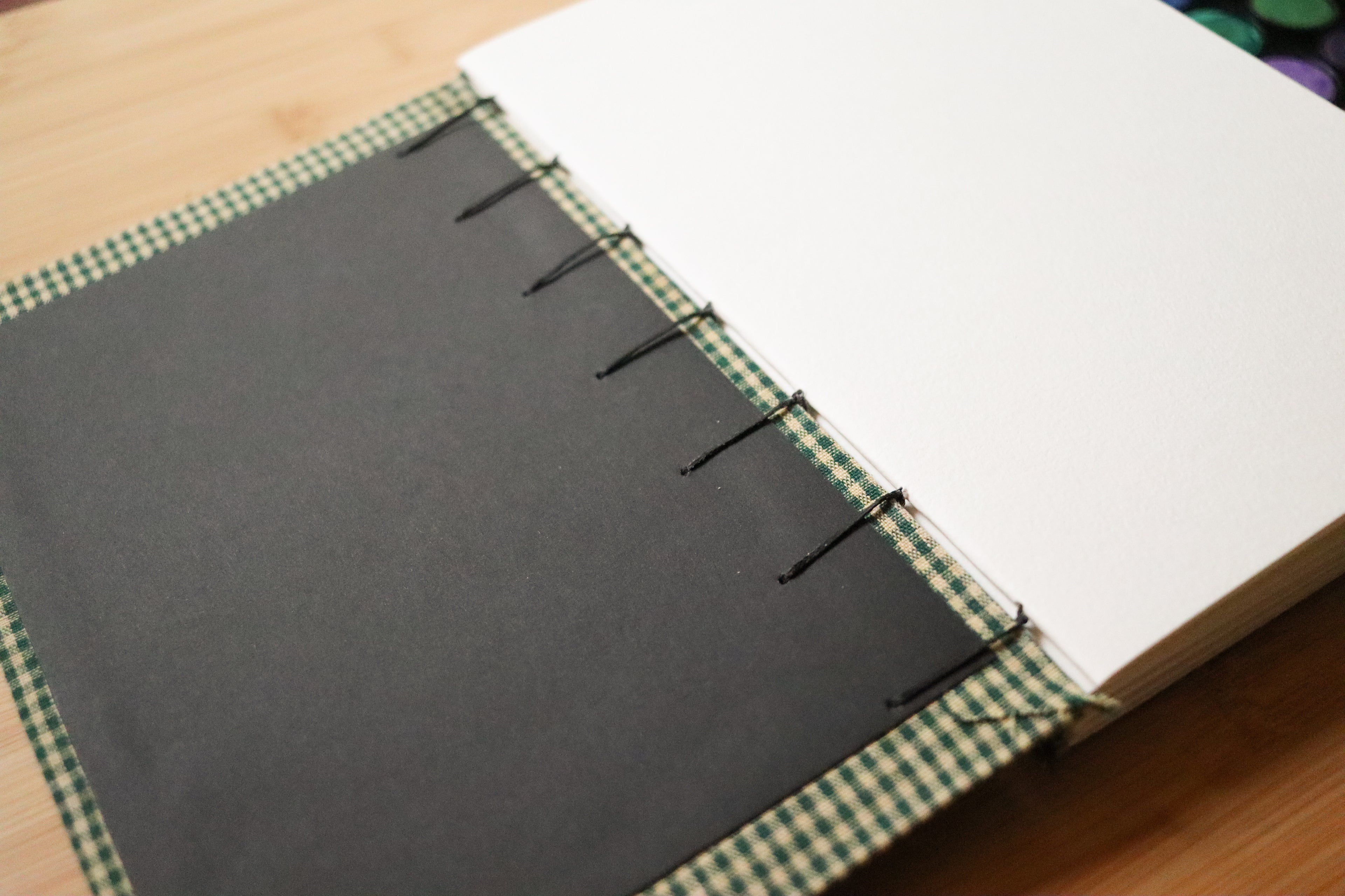 Sketchbook No. 5 – 6x9" Handmade Watercolor Sketchbook, Fall Plaid Collection