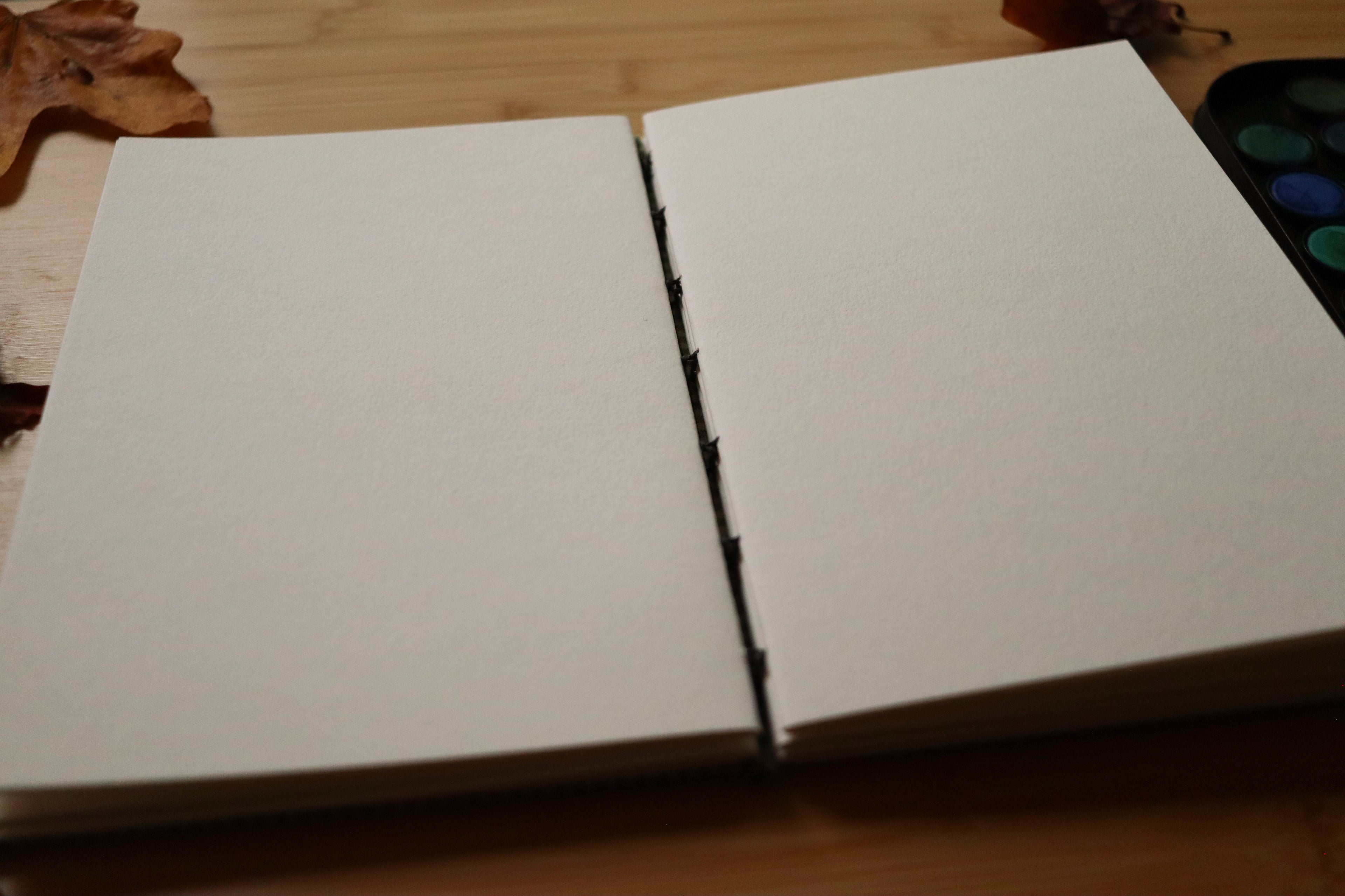 Sketchbook No. 5 – 6x9" Handmade Watercolor Sketchbook, Fall Plaid Collection