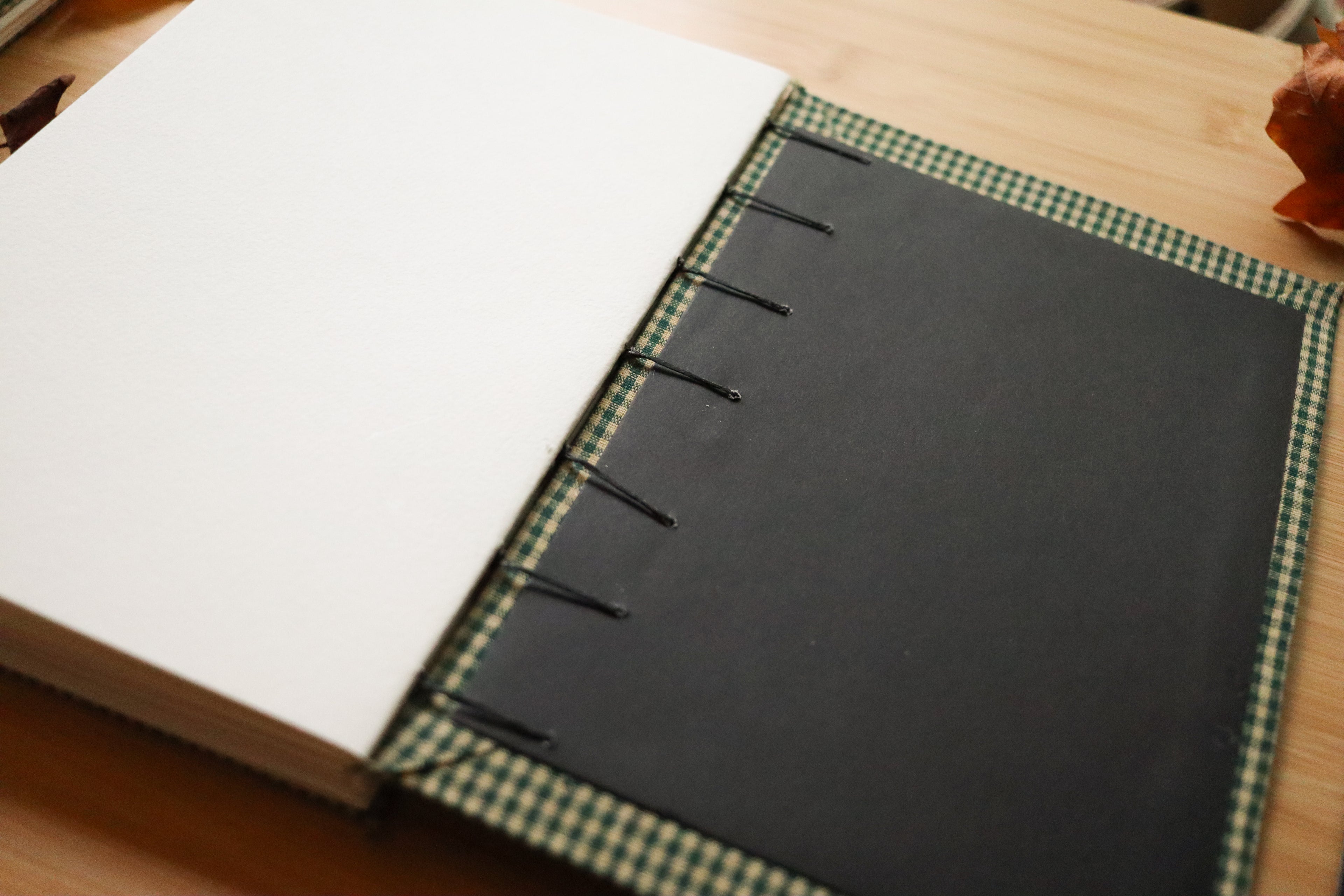 Sketchbook No. 5 – 6x9" Handmade Watercolor Sketchbook, Fall Plaid Collection