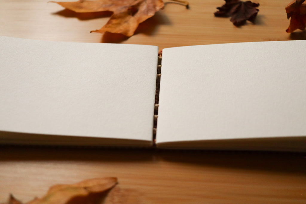 Sketchbook No. 8 – 6x4.5" Handmade Watercolor Sketchbook, Fall Plaid Collection