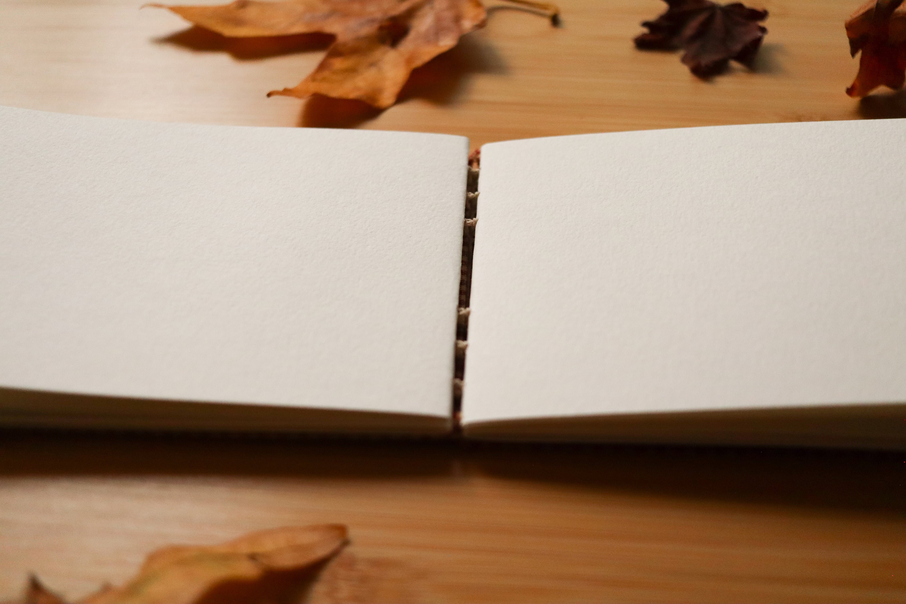 Sketchbook No. 8 – 6x4.5" Handmade Watercolor Sketchbook, Fall Plaid Collection