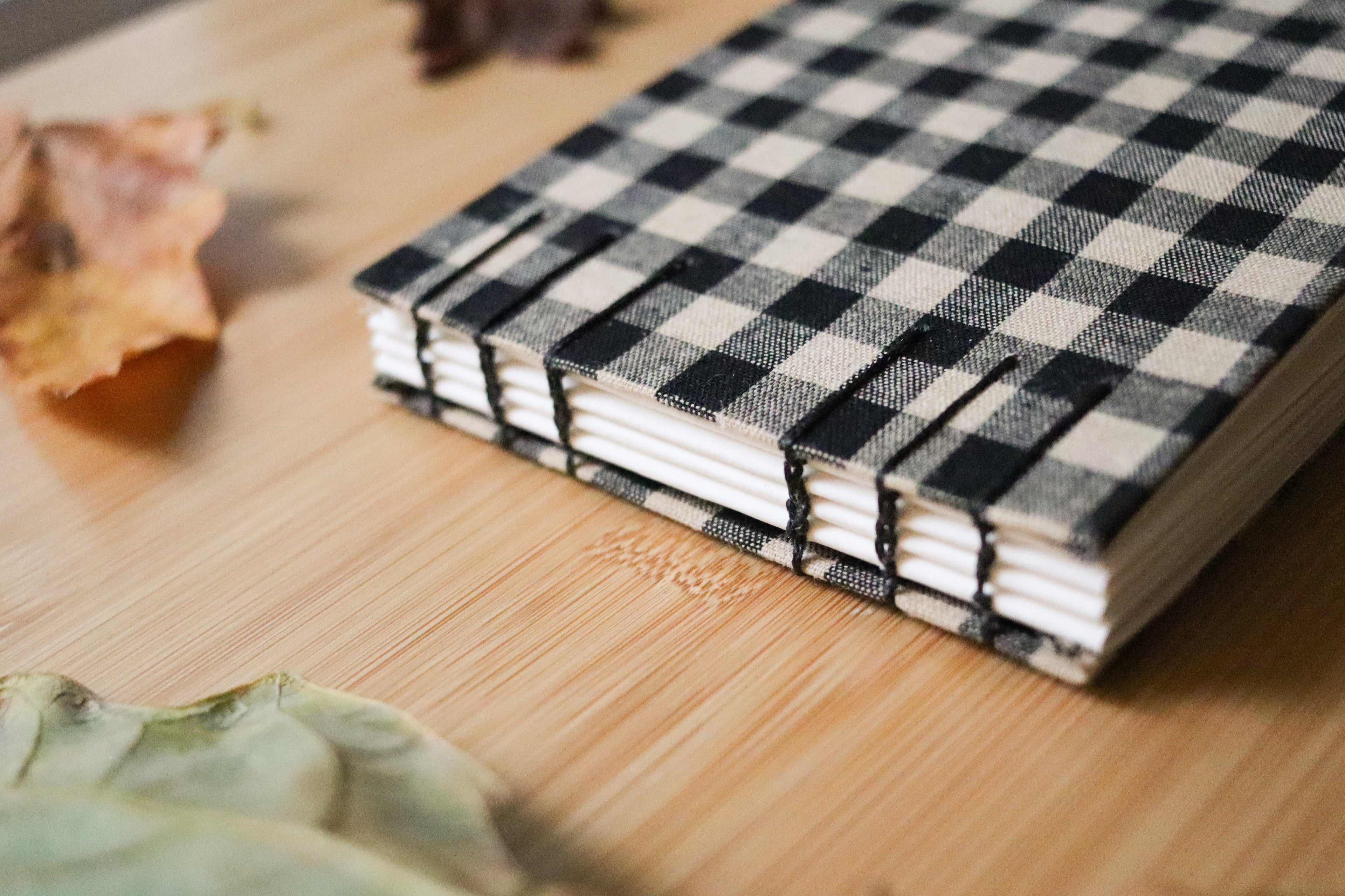 Sketchbook No. 10 – 6x4.5" Handmade Watercolor Sketchbook, Fall Plaid Collection