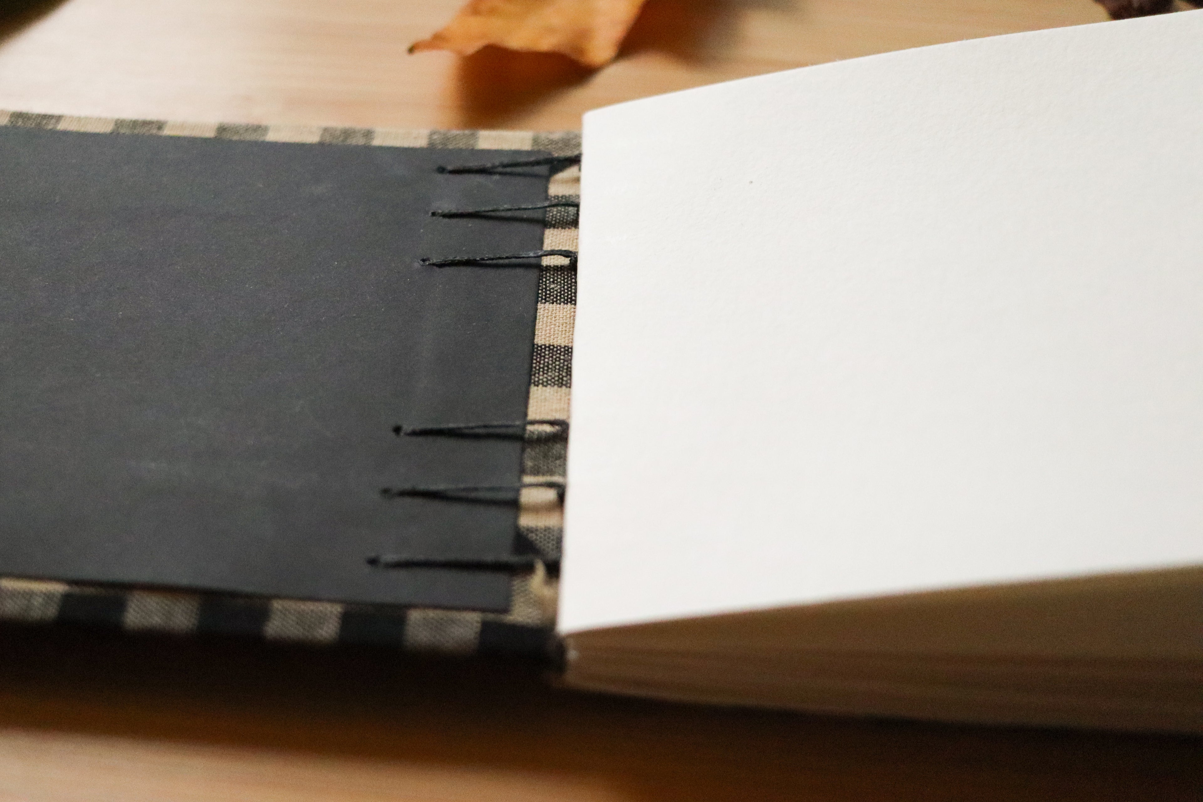 Sketchbook No. 10 – 6x4.5" Handmade Watercolor Sketchbook, Fall Plaid Collection